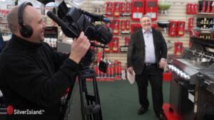 SilverIslandTV team behind the scenes at Riverside Garden Centre