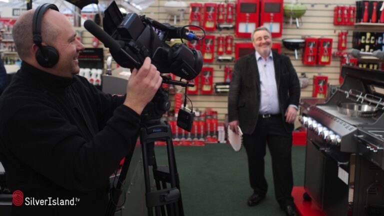 SilverIslandTV team behind the scenes at Riverside Garden Centre